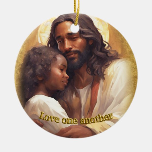 Liebt einander keramik ornament (Vorne)