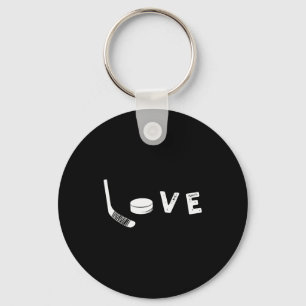 Liebt Eis Hockey T-Shirt, Valentinstag Geschenk Fü Schlüsselanhänger