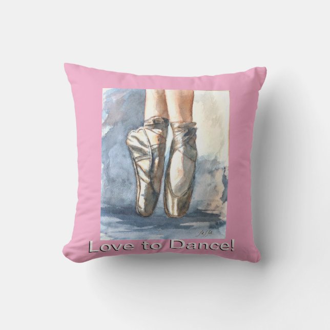 Liebt es, Ballet-Pillow zu tanzen Kissen (Vorderseite)