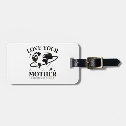 🌍💚 Liebt eure Mutter 🌿 Gepäckanhänger (Vorderseite horizontal)