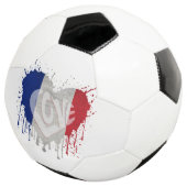 Liebt Frankreich Flagge Fußball (Dreiviertel)