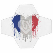 Liebt Frankreich Flagge Fußball (Flach)