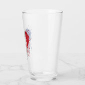 Liebt Frankreich Flagge Glas (Links)