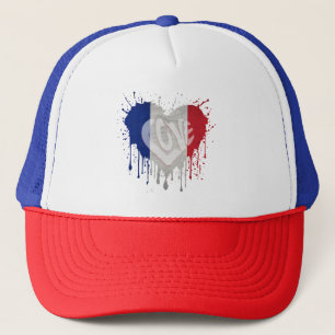 Liebt Frankreich Flagge Truckerkappe