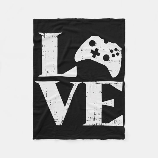 Liebt Gaming Controller Videospiele Gamer Freund Fleecedecke (Vorderseite)