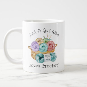 Liebt Häkeln Personalisierter Riesencafetasse Jumbo-Tasse