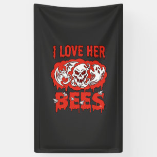 Liebt ihre Bienen Schädel Geist Fledermaus Blut tr Banner