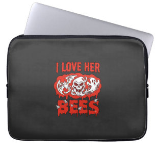 Liebt ihre Bienen Schädel Geist Fledermaus Blut tr Laptopschutzhülle