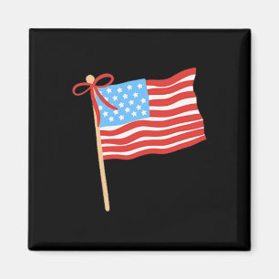 Liebt Jesus und Amerika auch Kokette USA-Flagge 4. Magnet