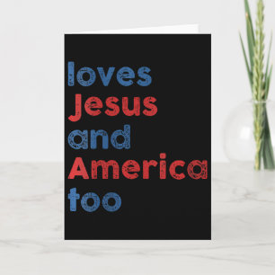 Liebt Jesus und Amerika auch Uni für Männer Frauen Karte
