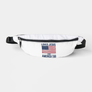 Liebt Jesus und Amerika auch zu patriotisch christ Bauchtasche