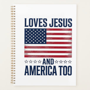 Liebt Jesus und Amerika auch zu patriotisch christ Planer