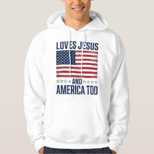 Liebt Jesus und Amerika zu patriotisch christliche Hoodie