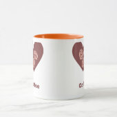 Liebt Kaffee Herz Tasse (Zentrum)