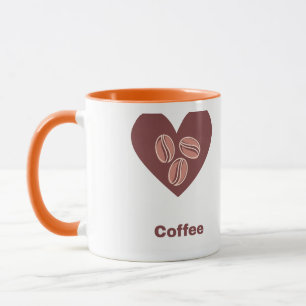 Liebt Kaffee Herz Tasse
