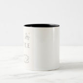 Liebt Kaffee Minimalistische Tasse | Hübsche Kaffe (Mittel)