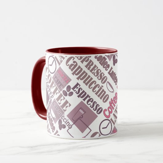 Liebt Kaffee Tasse (Vorderseite Links)