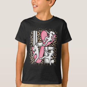 Liebt Klettern Bouldern Fels Kletterin Frau T-Shirt