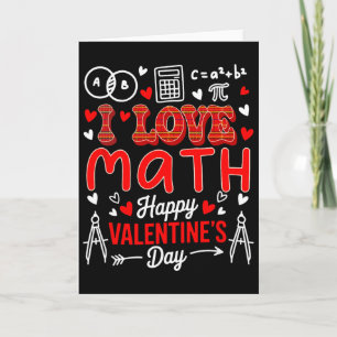 Liebt Mathe Frohen Valentinstag Mathe Lehrer Schül Karte