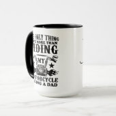 Liebt Motorradfahren Vater Tasse (Vorderseite Links)