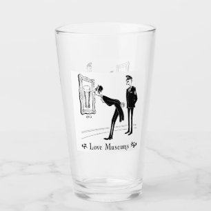 Liebt Museen Pint-Glas Glas