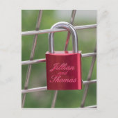 Liebt Padlock-Spezialtext Postkarte (Vorderseite)