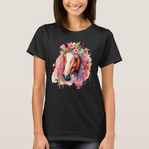 Liebt Pferde, Leben im Sattel, Pferdeliebhaber, Po T-Shirt