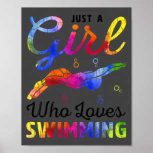 Liebt Schwimmen Schwimmer Spieler Poster