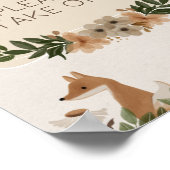 Liebt Signieren Moderne Woodland Babydusche Poster (Ecke)