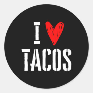 Liebt Tacos Dienstag Cinco De Mayo Erwachsene Kind Runder Aufkleber