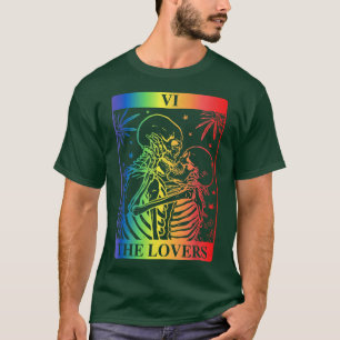 Liebt Tarot Card des LGBT Occult Goth Skeleton Hal T-Shirt