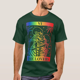 Liebt Tarot Card des LGBT Occult Goth Skeleton Hal T-Shirt