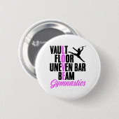 Liebt Turnen Handstand Turner Turnen Trainer Button (Vorne & Hinten)