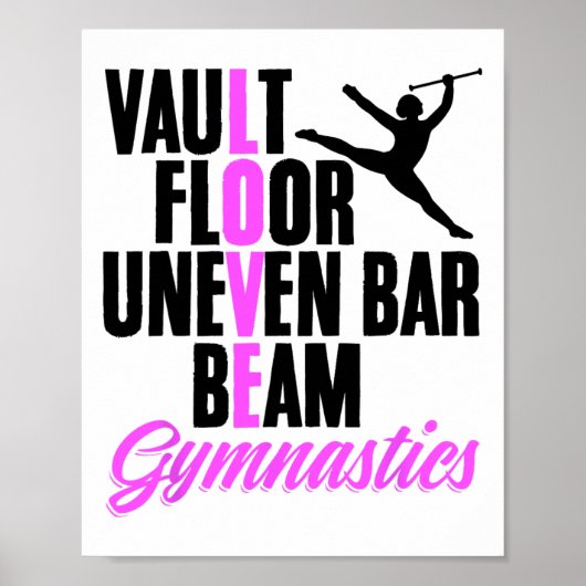 Liebt Turnen Handstand Turner Turnen Trainer Poster (Vorne)