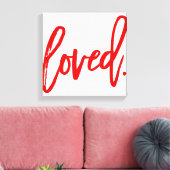 LIEBT. Typografie Leinwanddruck (Insitu (Wohnzimmer))