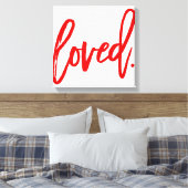 LIEBT. Typografie Leinwanddruck (Insitu (Schlafzimmer))
