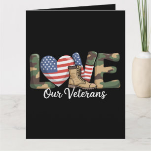 Liebt unseren Veteranentag Stolz Militär Amerikani Karte