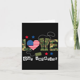 Liebt unseren Veteranentag Stolz Militär Amerikani Karte