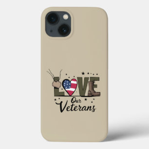 Liebt unseren Veteranentag Stolz Militärveterantag Case-Mate iPhone Hülle