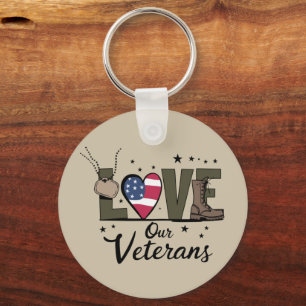 Liebt unseren Veteranentag Stolz Militärveterantag Schlüsselanhänger