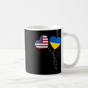 Liebt USA Ukraine-Flagge Herz Ukrainische Amerikan Kaffeetasse