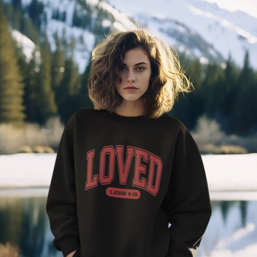 LIEBT VON DER WEILIGEN Valentinischen Schrift Schw Sweatshirt