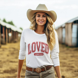 LIEBT VON DER WEILIGEN Valentinischen Schrift Weiß T-Shirt