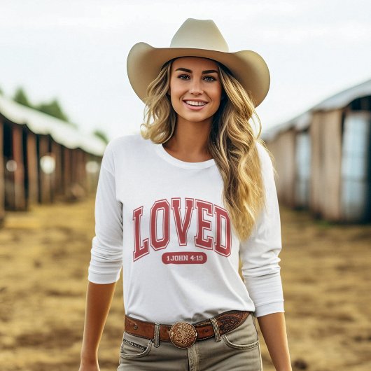 LIEBT VON DER WEILIGEN Valentinischen Schrift Weiß T-Shirt