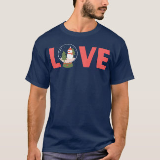 liebt Weihnachts Schneemann Freund T-Shirt