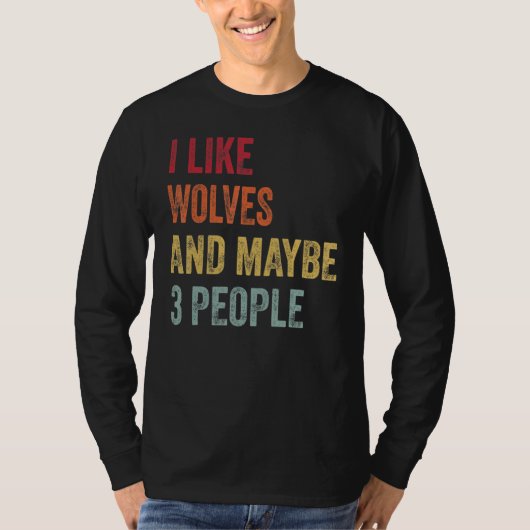Liebt Wölfe Wolf Gesicht 12 T-Shirt (Vorderseite)
