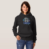 Liebt Wölfe Wolf Gesicht 5 Hoodie (Vorne ganz)