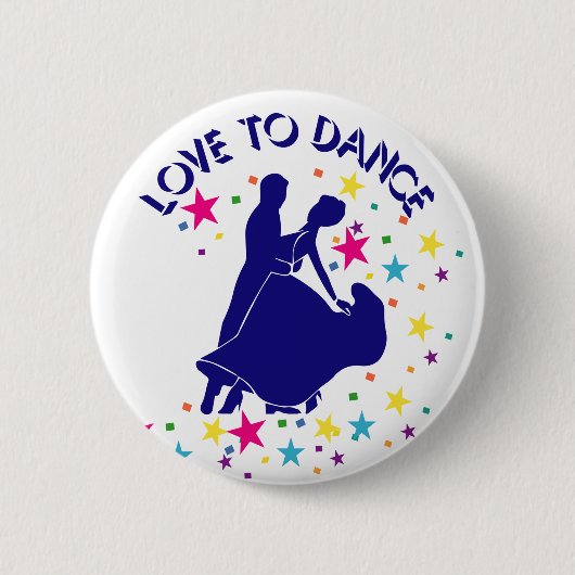 Liebt zu tanzen button (Vorderseite)