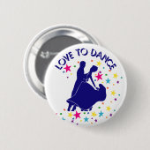 Liebt zu tanzen button (Vorne & Hinten)