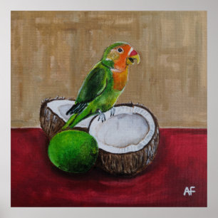 Liebvogels Tropische Fiesta-Malerei von Alfred Fox Poster